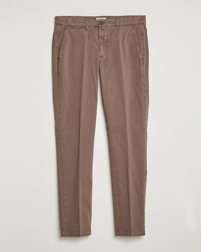 Herre | Nyheder | Briglia 1949 | Tapered Fit Cotton Twill Stretch Chinos Brown