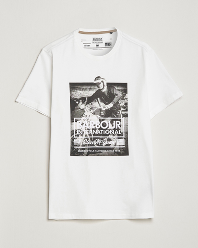 Herre |  | Barbour International | Morris Steve McQueen Crew Neck T-Shirt Whisper White