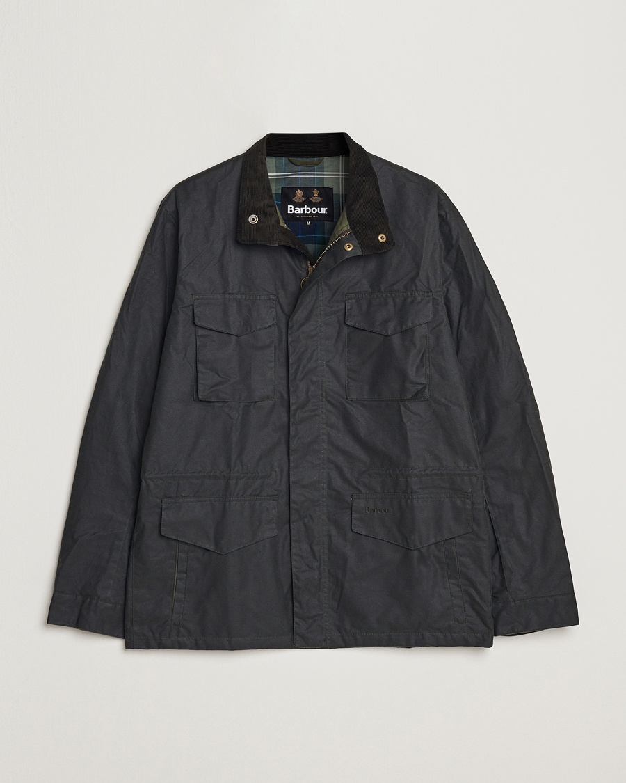 Herre | Barbour | Barbour Lifestyle | Farnham Vax Jacket Sage Green