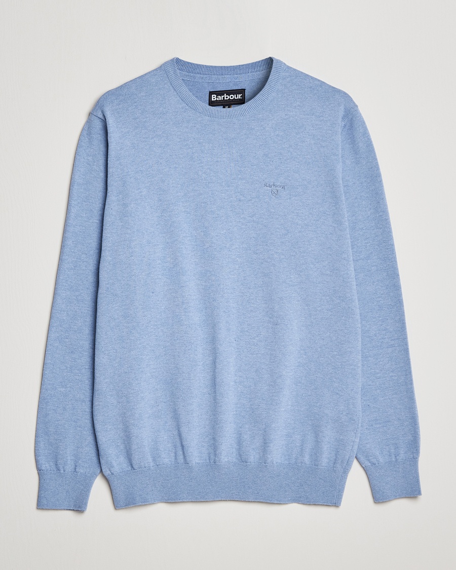 Herre | Barbour Lifestyle | Barbour Lifestyle | Pima Cotton Crew Neck Chambray Blue