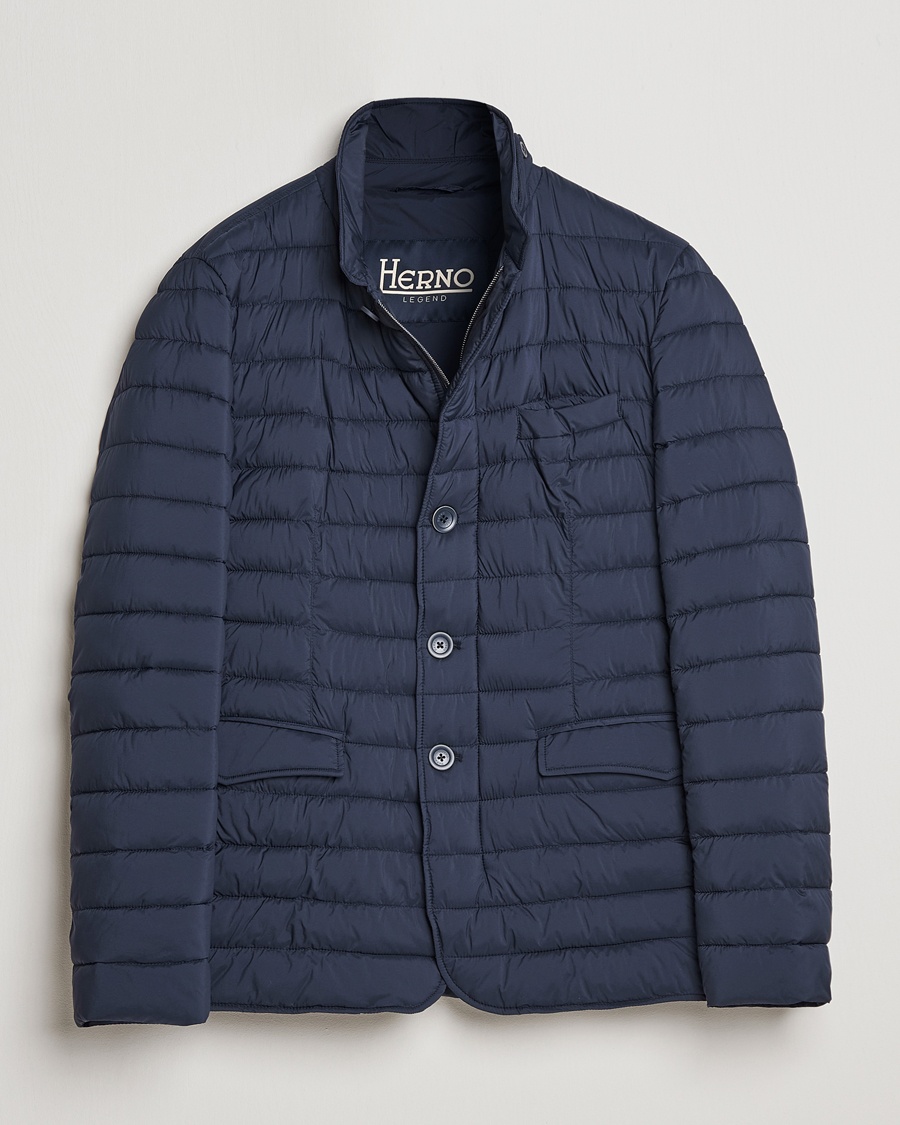 Herre | Italian Department | Herno | Nuage Matt Nylon Blazer Navy