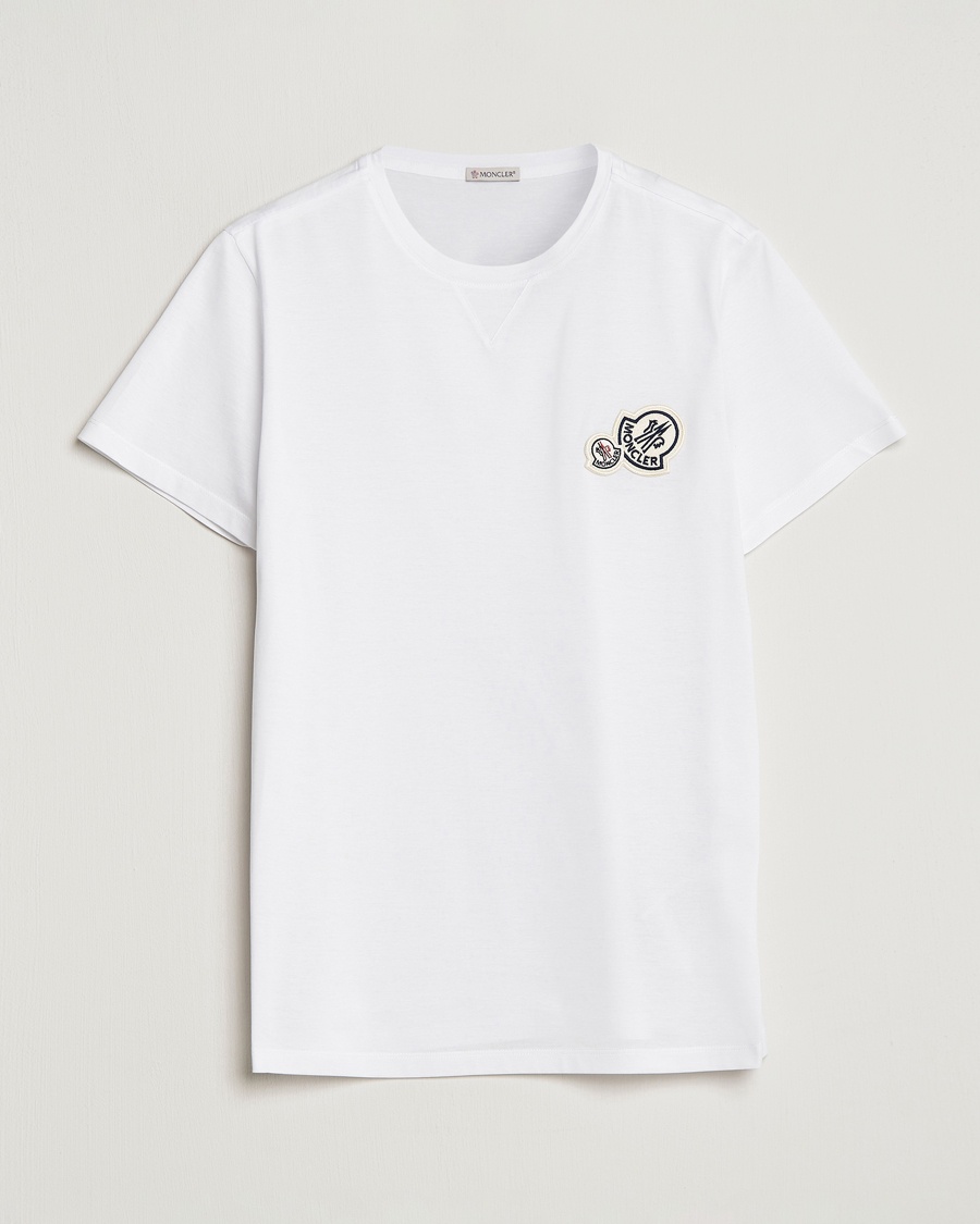 Herre | | Moncler | Double Logo T-Shirt White