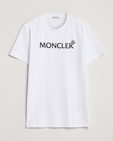 Herre | Kortærmede t-shirts | Moncler | Lettering T-Shirt White