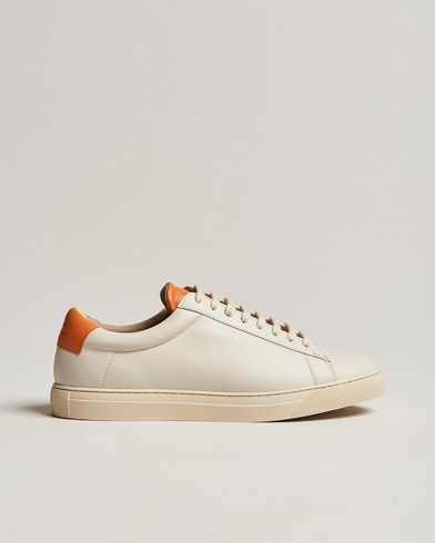 Herre | Sko | Zespà | ZSP4 Nappa Leather Sneakers Off White/Pumpkin