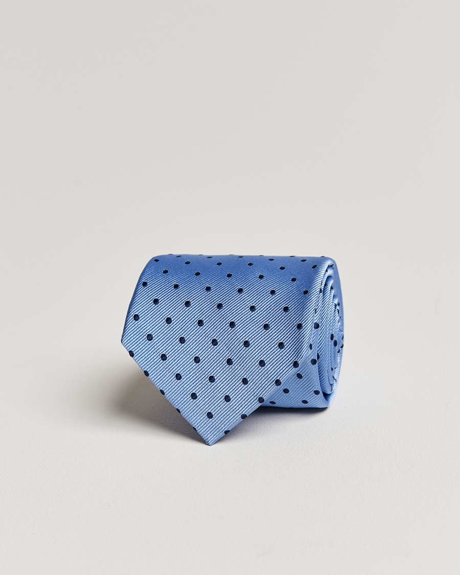 Amanda Christensen Dot Classic Tie 8 cm Sky Blue/Navy – Blå