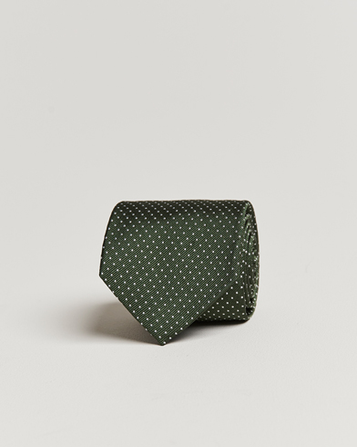 Herre | Snart på lager | Amanda Christensen | Micro Dot Classic Tie 8 cm Olive/White