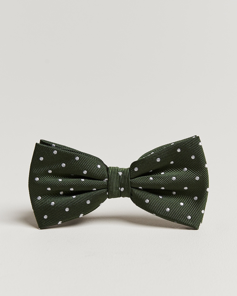  Dot Pre Tie Silk Olive/White