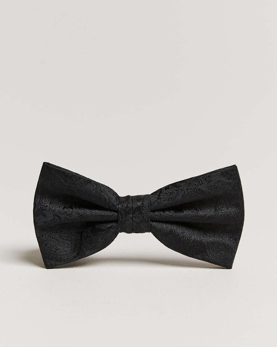 Herre | Amanda Christensen | Amanda Christensen | Tonal Paisley Pre Tie Silk Black