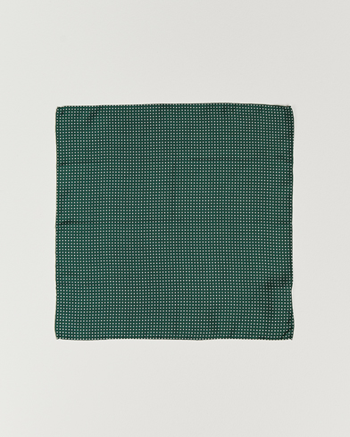 Herre | Lommeklude | Amanda Christensen | Handkerchief Dot Silk Bottle Green