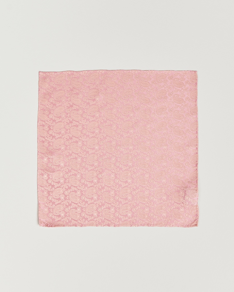 Herre | Lommeklude | Amanda Christensen | Tonal Paisley Silk Pocket Square Powder Pink