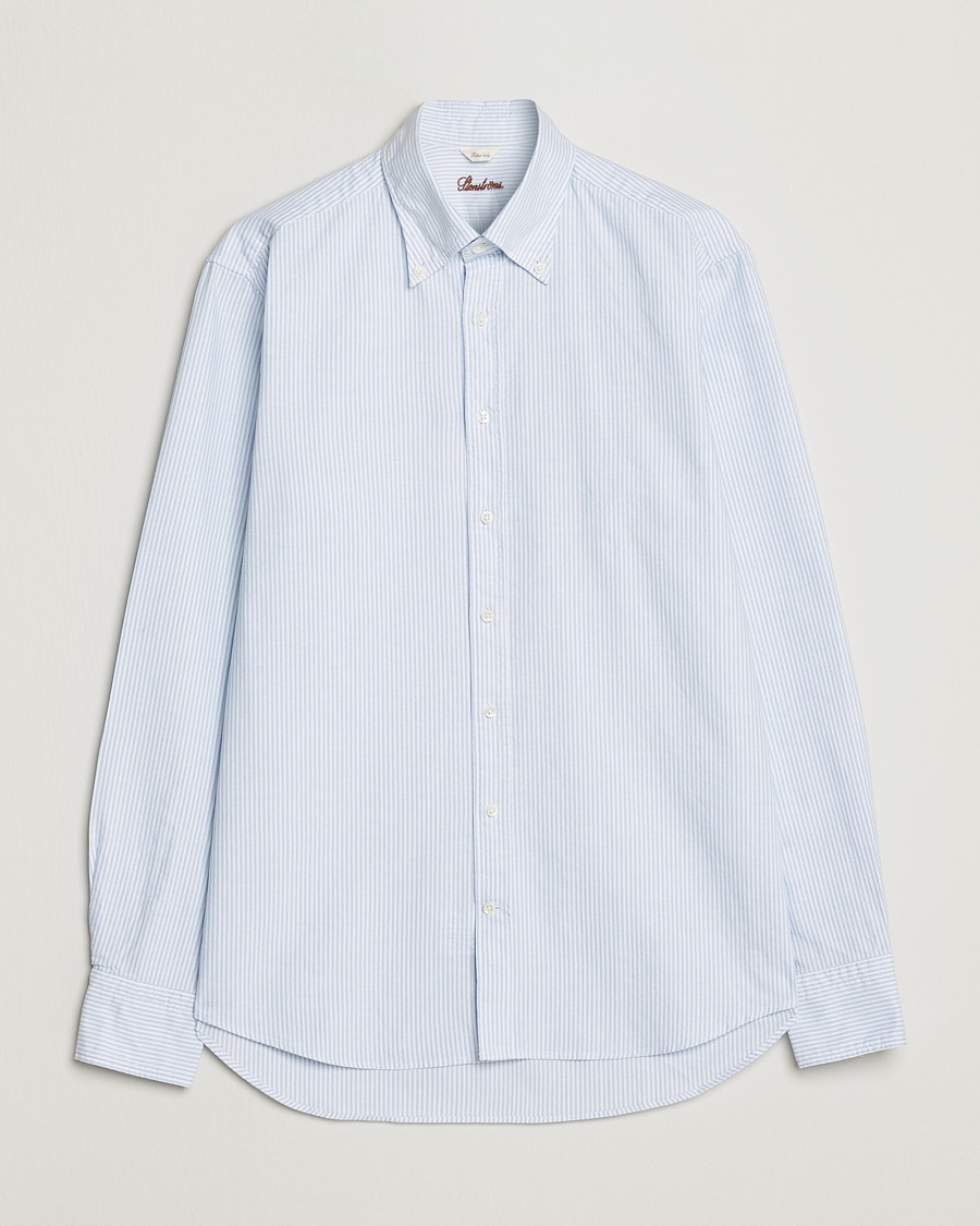 Herre | Personal Classics | Stenströms | Fitted Body Oxford Shirt Blue/White