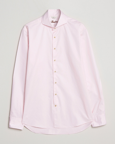 Herre |  | Stenströms | Fitted Body Washed Cotton Plain Shirt Pink