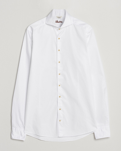 Herre |  | Stenströms | Slimline X-Long Sleeve Washed Cotton Shirt White