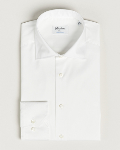 Herre | Businesskjorter | Stenströms | Fitted Body Twofold Stretch Shirt White