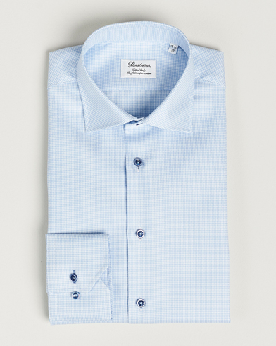 Herre | Stenströms | Stenströms | Fitted Body Contrast Shirt Light Blue