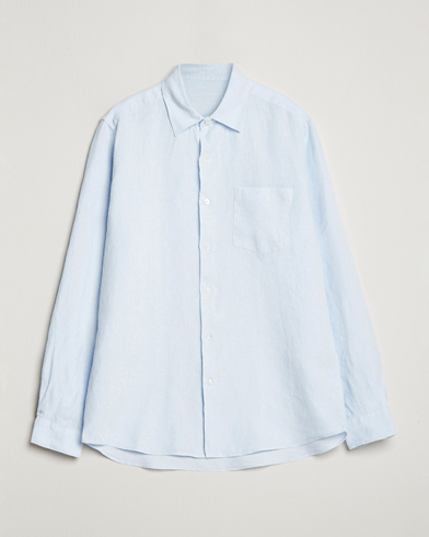 Herre | A Day's March | A Day's March | Abu Linen Shirt Light Blue