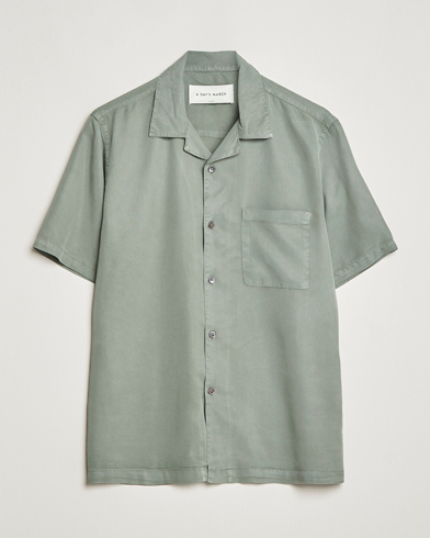 Herre |  | A Day's March | Yamu Short Sleeve Tencel Shirt Dusty Green