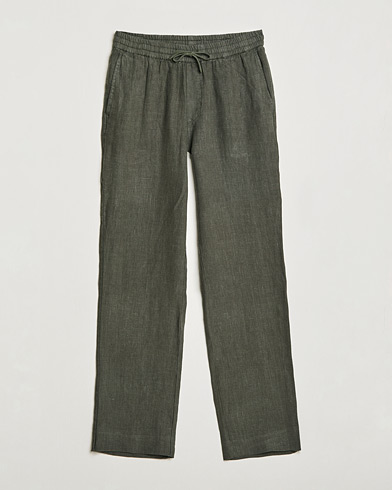 Herre | Sommer | A Day's March | Tamait Drawstring Linen Trousers Olive