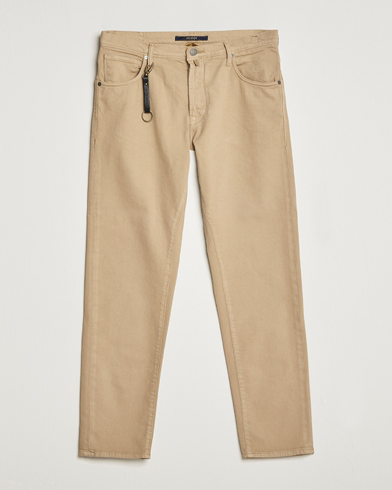 Herre | 5-pocket bukser | Incotex | Cotton Stretch 5-Pocket Pants Beige