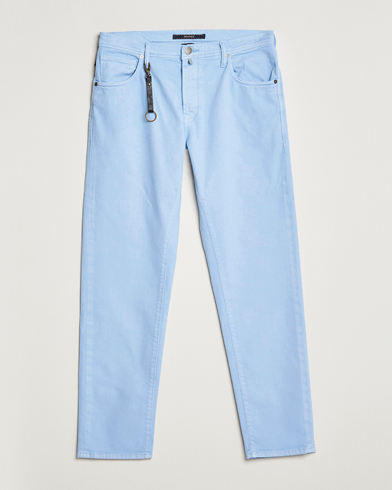 Herre | 5-pocket bukser | Incotex | Cotton Stretch 5-Pocket Pants Light Blue
