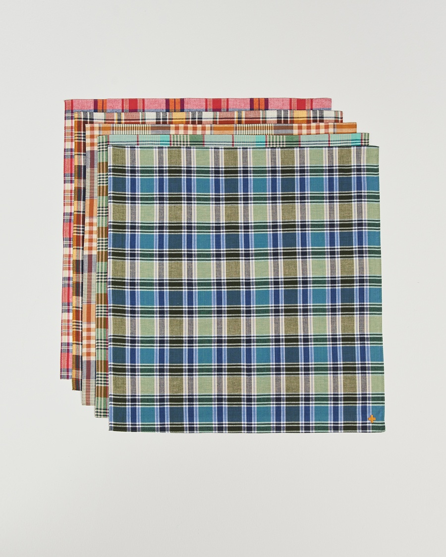 Herre | BEAMS PLUS | BEAMS PLUS | Handkerchief 5-Pack Multicolor Madras