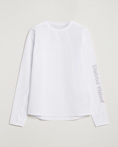 Herre | Langærmede t-shirts | District Vision | Palisade Long Sleeve Trail Shirt White
