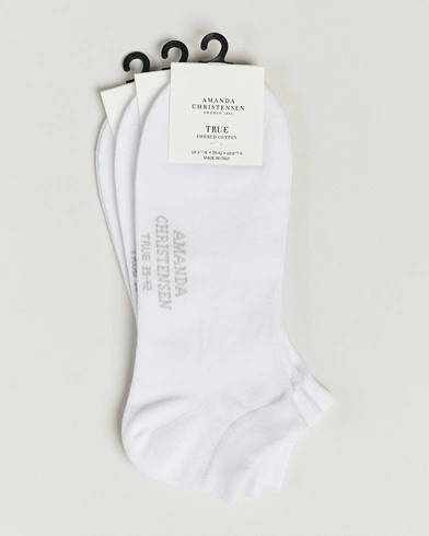 Herre |  | Amanda Christensen | 3-Pack True Cotton Sneaker Socks White