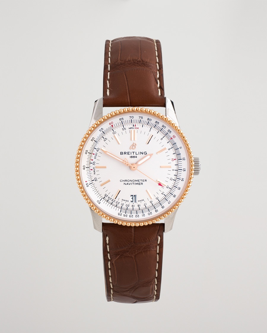 Breitling Pre-Owned Navitimer38 U17325211G1P1 Steel White