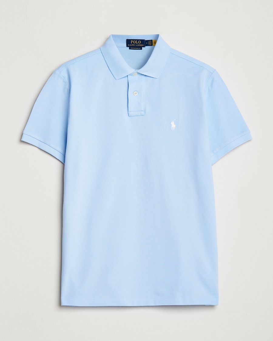Polo Ralph Lauren Custom Slim Fit Polo Office Blue – Blå