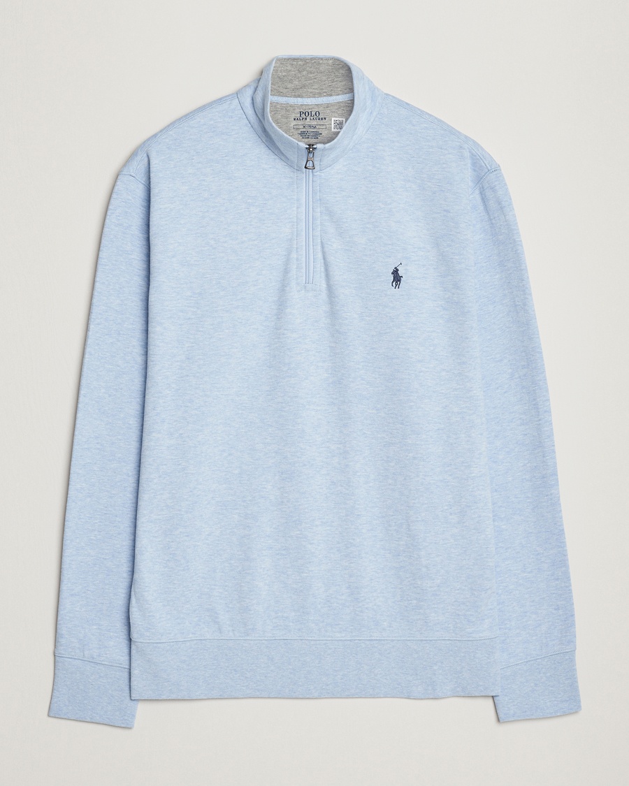 Polo Ralph Lauren Tech Double Knit Half Zip Office Blue Heather – Blå