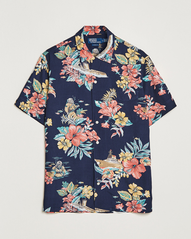 Herre | Kortærmede skjorter | Polo Ralph Lauren | Printed Flower Short Sleeve Shirt Navy Multi
