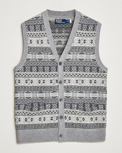 Herre | Slipovers | Polo Ralph Lauren | Knitted Fairisle Vest Grey