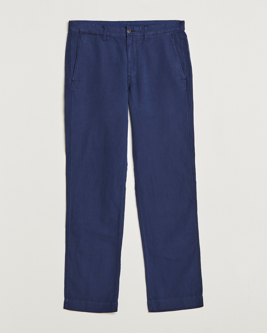  Cotton/Linen Bedford Chinos Newport Navy