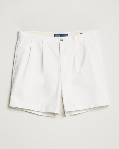 Herre | Preppy Authentic | Polo Ralph Lauren | Twill Pleated Regatta Shorts Deckwash White