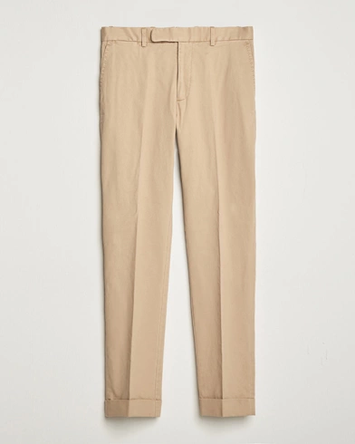 Herre | Habitbukser | Polo Ralph Lauren | Cotton Stretch Trousers Monument Tan