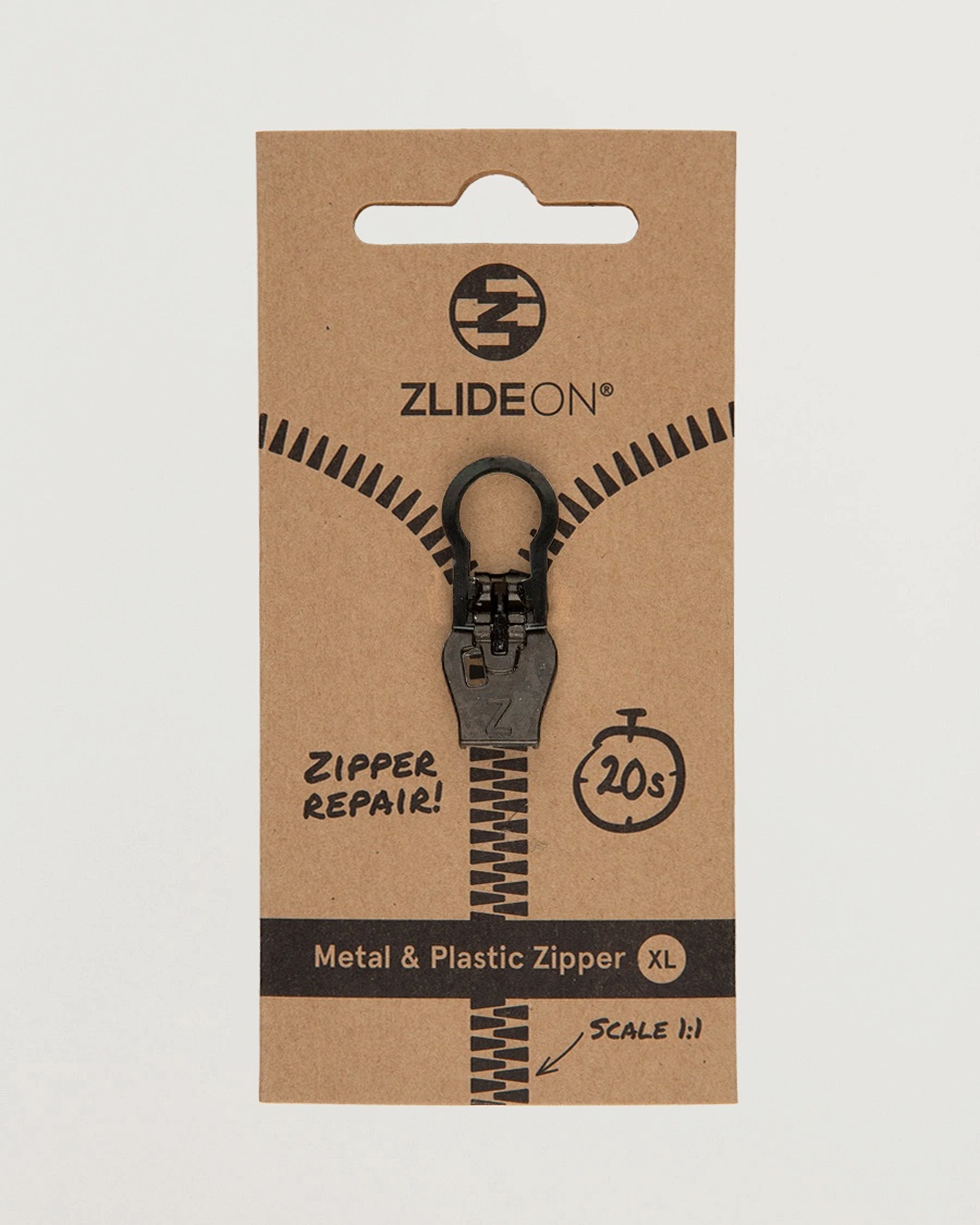 ZlideOn Metal & Plastic Zipper Black – Sort