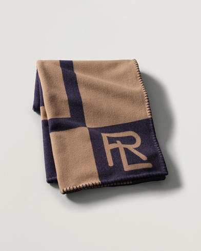 Herre | Tekstiler | Ralph Lauren Home | Northam RL Graphic Colour Block Wool Throw Camel/Navy