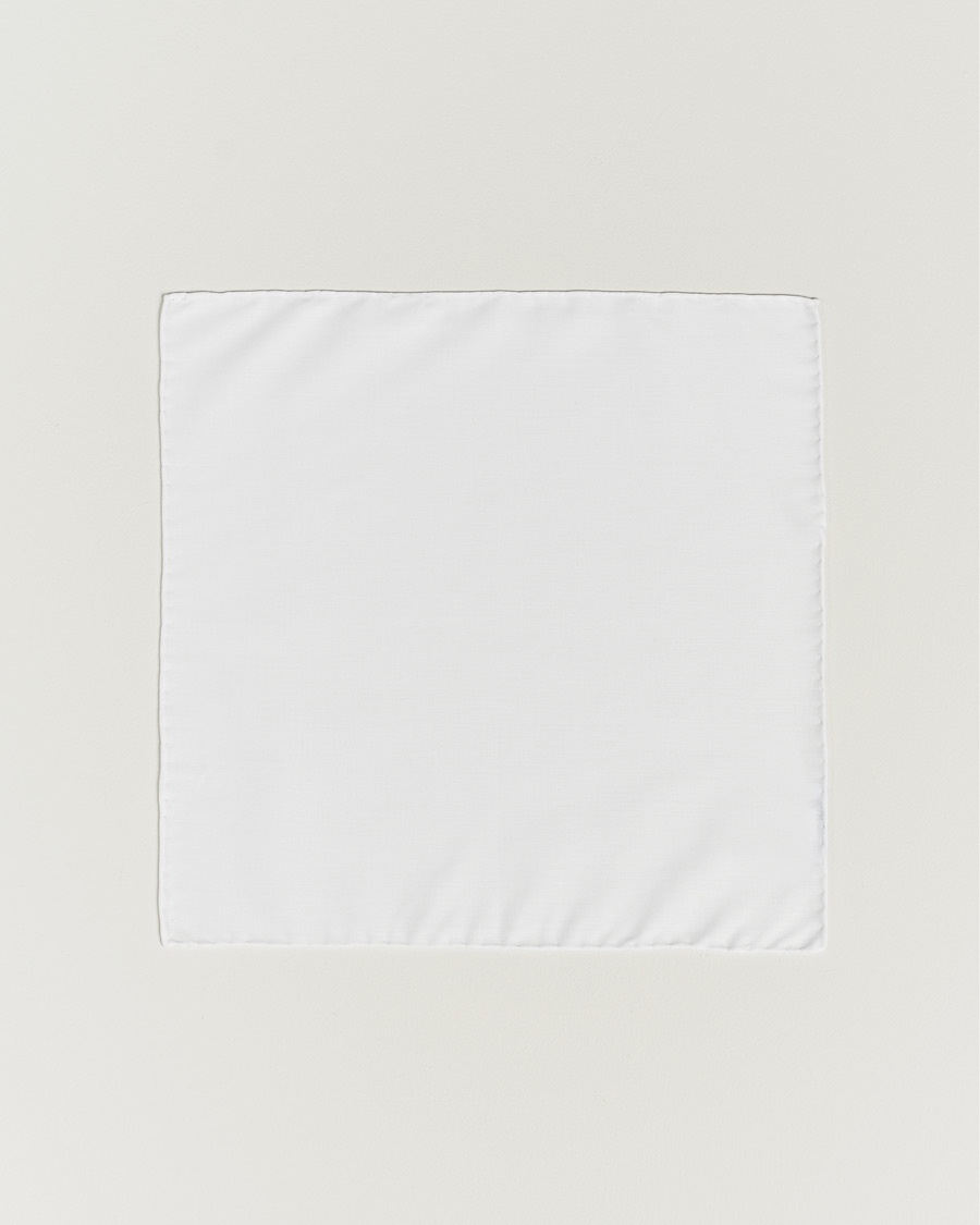 Eton Signature Twill Pocket Square White – Hvid