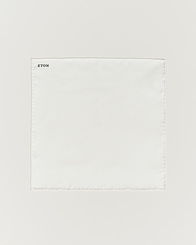 Herre | Lommeklude | Eton | Silk Pocket Square White