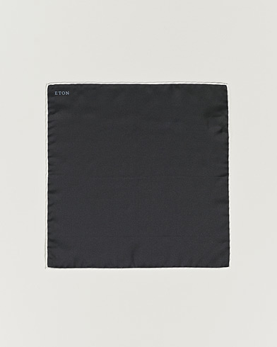Herre | Lommeklude | Eton | Silk Pocket Square Black