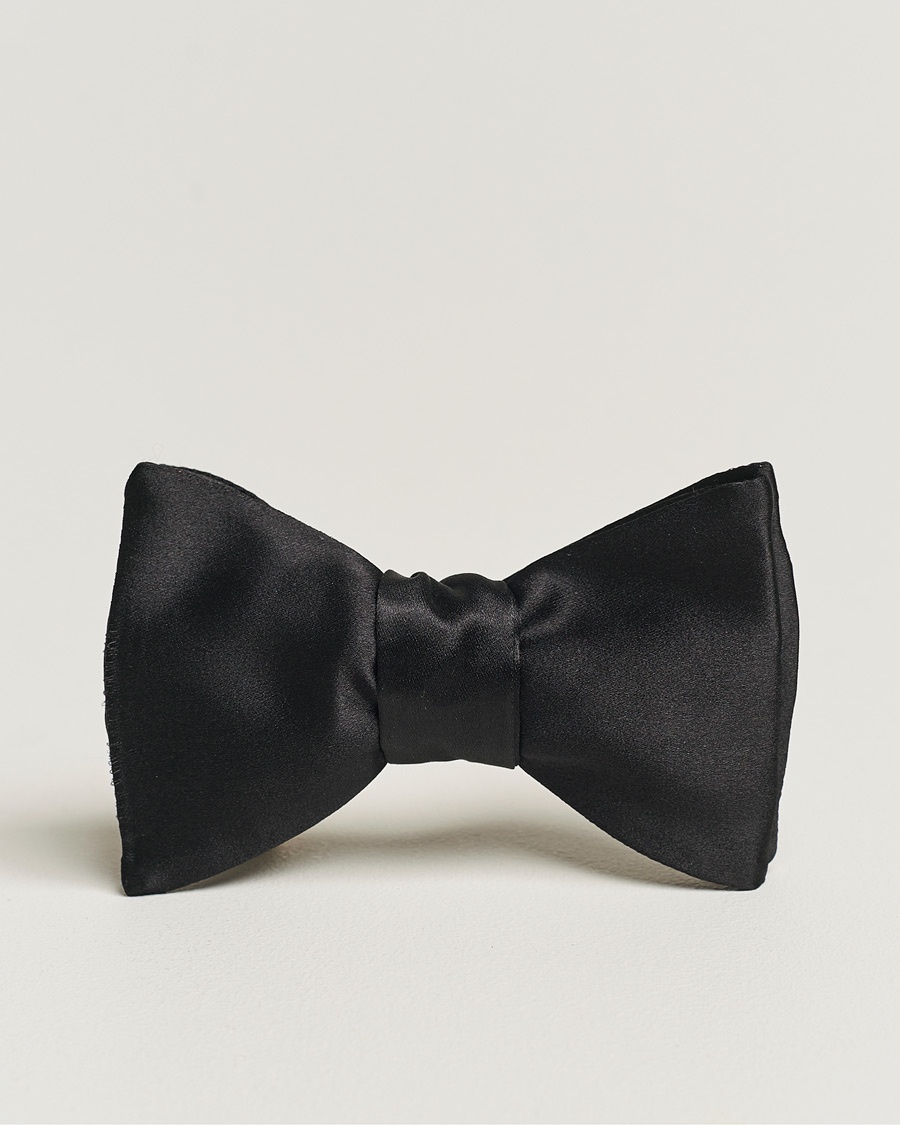 Eton Pre-Tied Silk Bow Tie Black – Sort