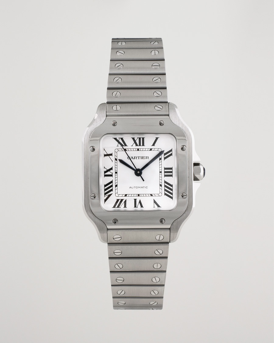 Brugt: | | Cartier Pre-Owned | Santos De Cartier WSSA0029 Steel White