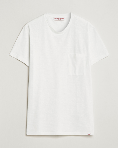 Herre | Orlebar Brown | Orlebar Brown | OB Classic Garment Dyed Cotton T-Shirt White Sand