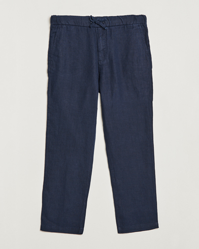 Herre | The linen lifestyle | NN07 | Keith Drawstring Linen Trousers Navy