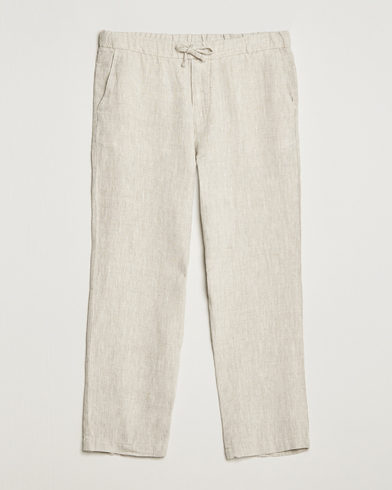 Herre | The linen lifestyle | NN07 | Keith Drawstring Linen Trousers Oat