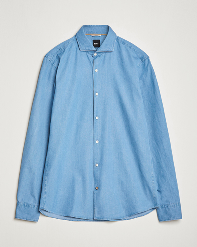 Herre | Denimskjorter | BOSS BLACK | Hal Denim Shirt Open Blue