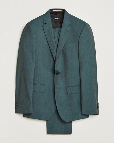 Herre | BOSS BLACK | BOSS BLACK | Huge Wool Suit Open Green