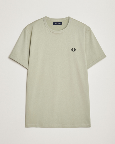 Herre | Kortærmede t-shirts | Fred Perry | Ringer Cotton T-Shirt Seagrass