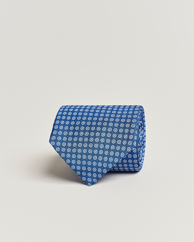 Herre |  | E. Marinella | 3-Fold Printed Silk Tie Bluette