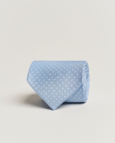 Herre | Slips | E. Marinella | 3-Fold Printed Silk Tie Sky Blue